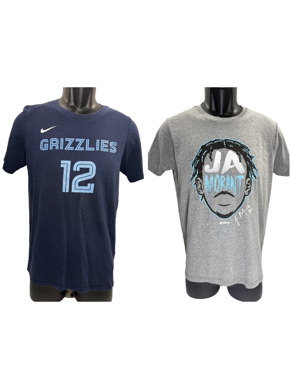 2 pc Lot Ja Morant Jersey T-Shirt Youth Boys Large/XL 14-16 Grizz Graphic Tees